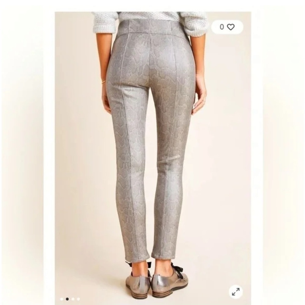 Anthropologie Grey and Tan Snakeskin Pants - Picture 3 of 10